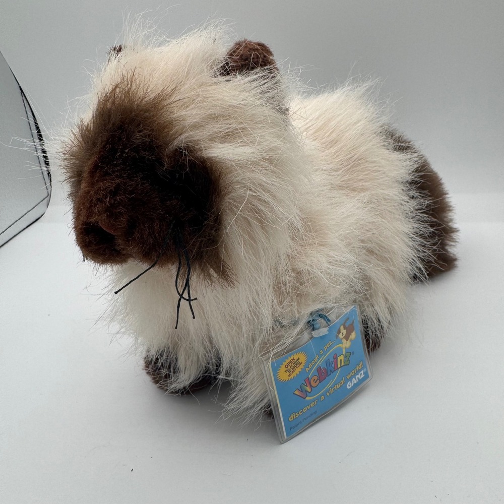 Ganz Webkinz Himalayan Cat Plush Stuffed Animal Unused Code HM165 Cream Brown